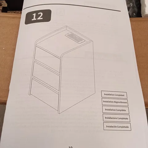 BOXED 3 DRAWER CABINET - BLACK (1 BOX)