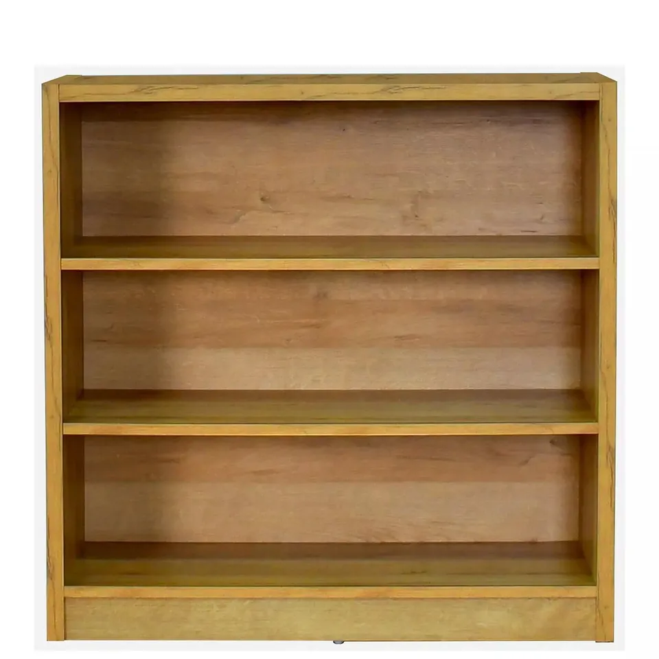 METRO SMALL WIDE BOOKCASE - OAK - COLLECTION ONLY