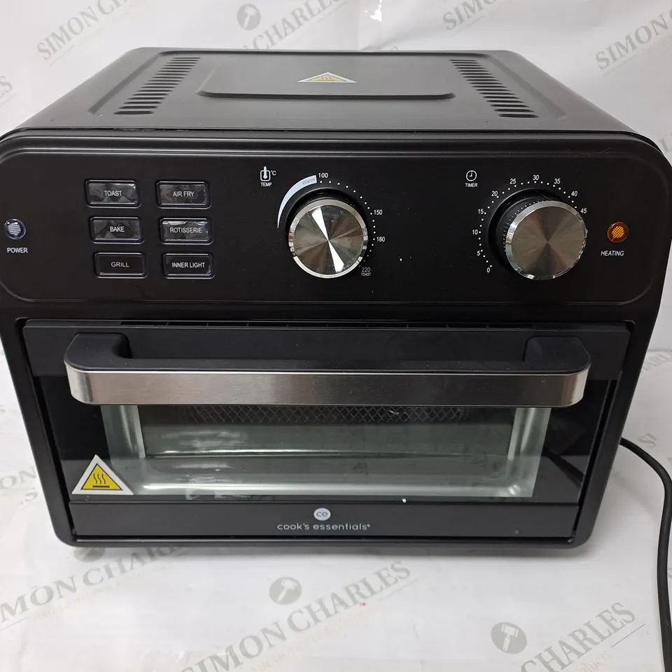 BOXED COOK'S ESSENTIAL 21-LITRE AIRFRYER OVEN IN BLACK
