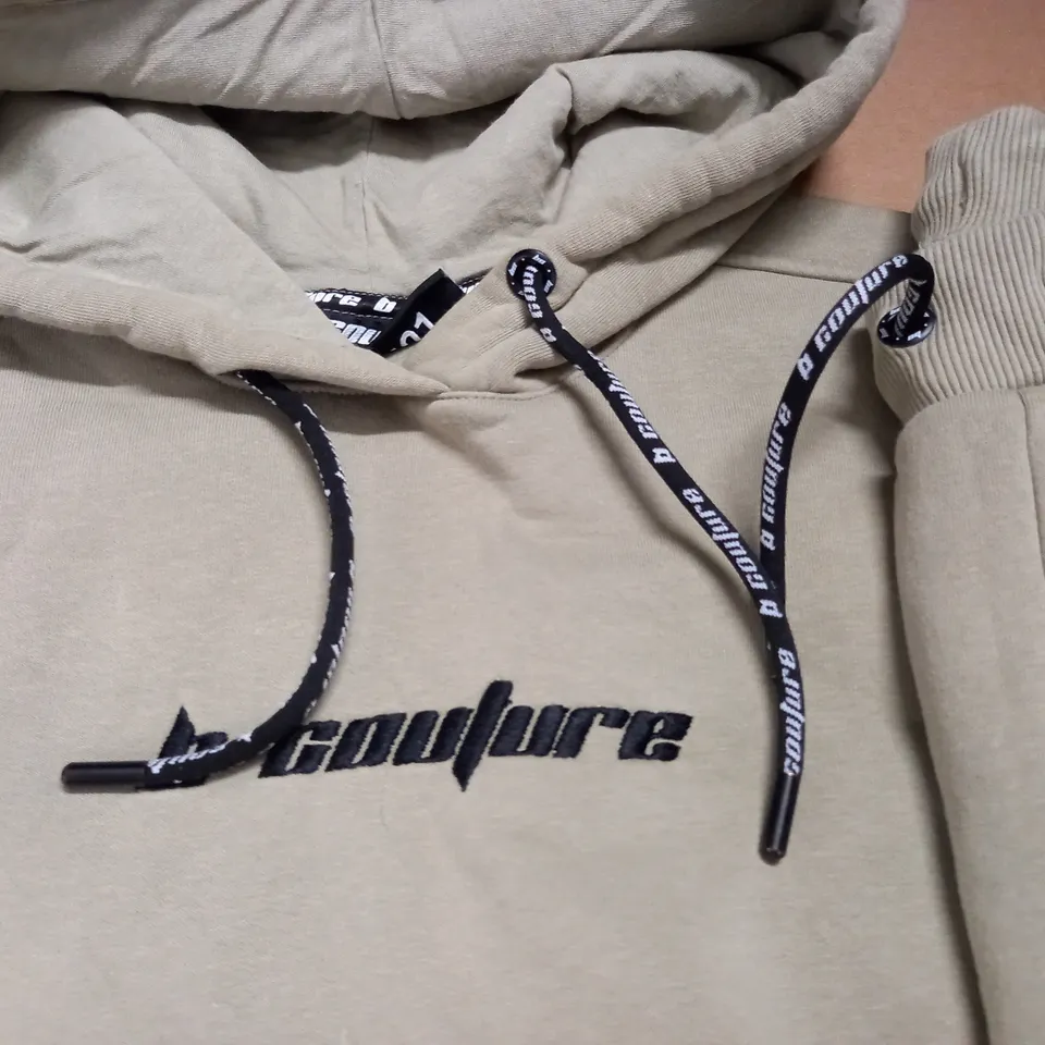 B COUTURE KHAKI GREEN HOODIE AND JOGGERS - XL