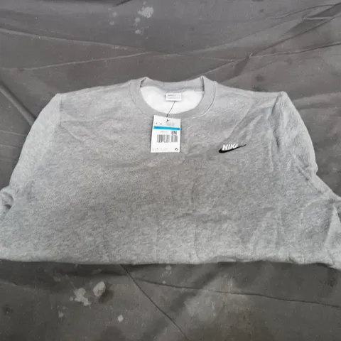 NIKE GREY CREWNECK SWEATSHIRT – MEN'S, SIZE M