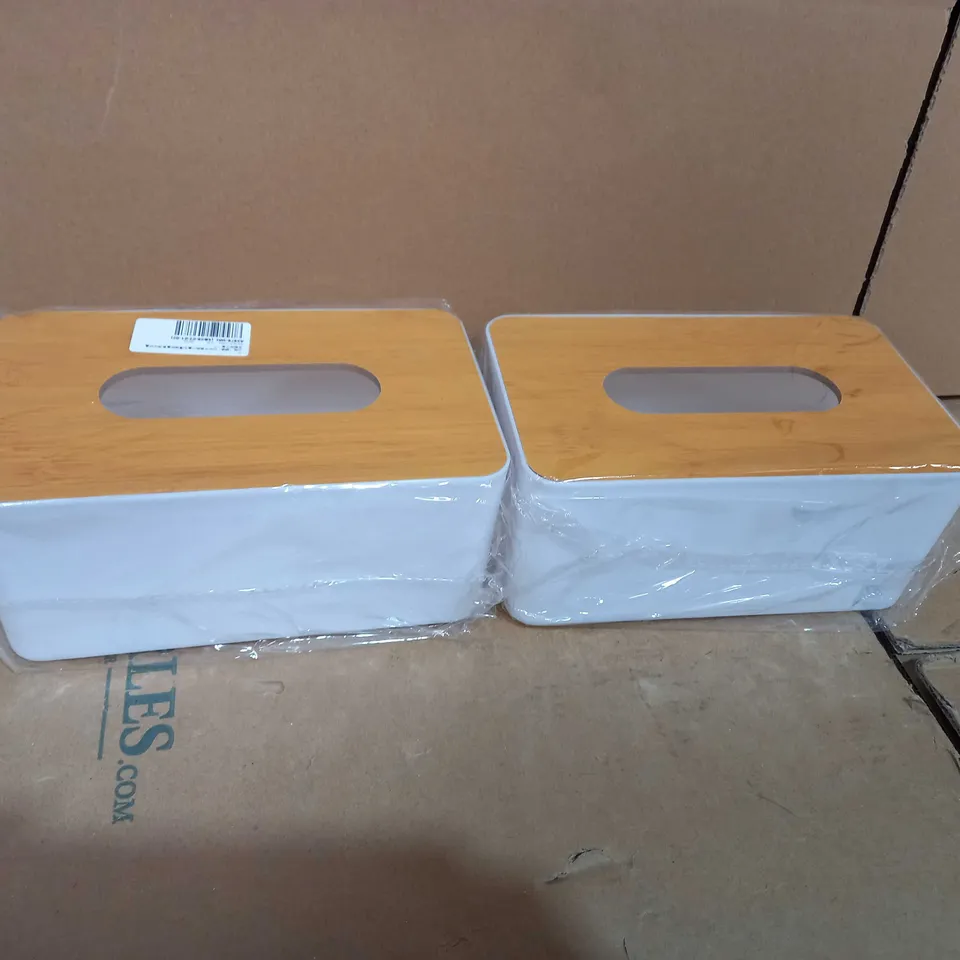 PAIR OF TISSUE BOXES