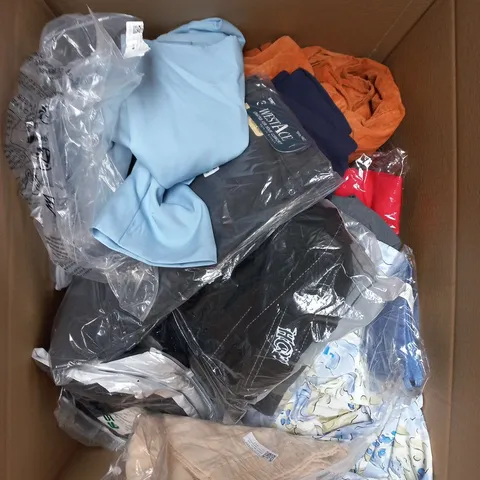 APPROXIMATELY 20 ASSORTED CLOTHING PRODUCTS IN VARIOUS STYLES & SIZES TO INCLUDE PANTS, T-SHIRTS, DRESSES ETC