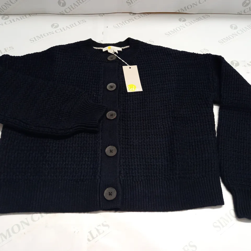 BODEN BUTTON THROUGH CARDIGAN IN BLACK - S