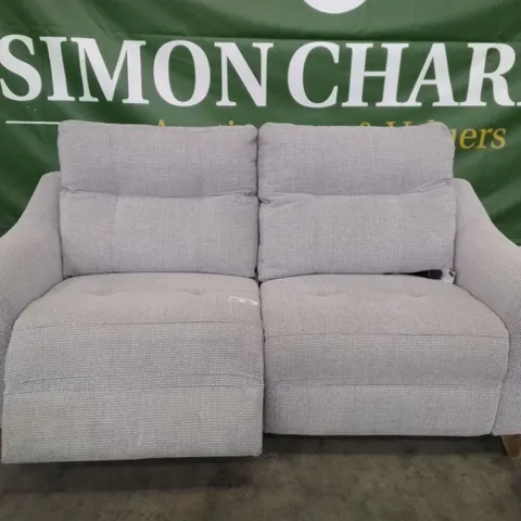 QUALITY DESIGNER G-PLAN RILEY LARGE ELECTRIC RECLINER DBL SOFA - SAHARA SLATE FABRIC 