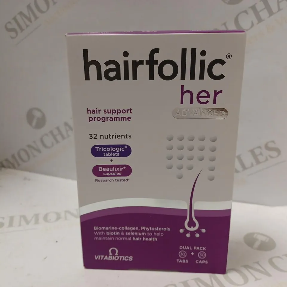 VITABIOTICS HAIRFOLLIC HER TABLETS DUAL PACK (30 TABS + 30 CAPS)