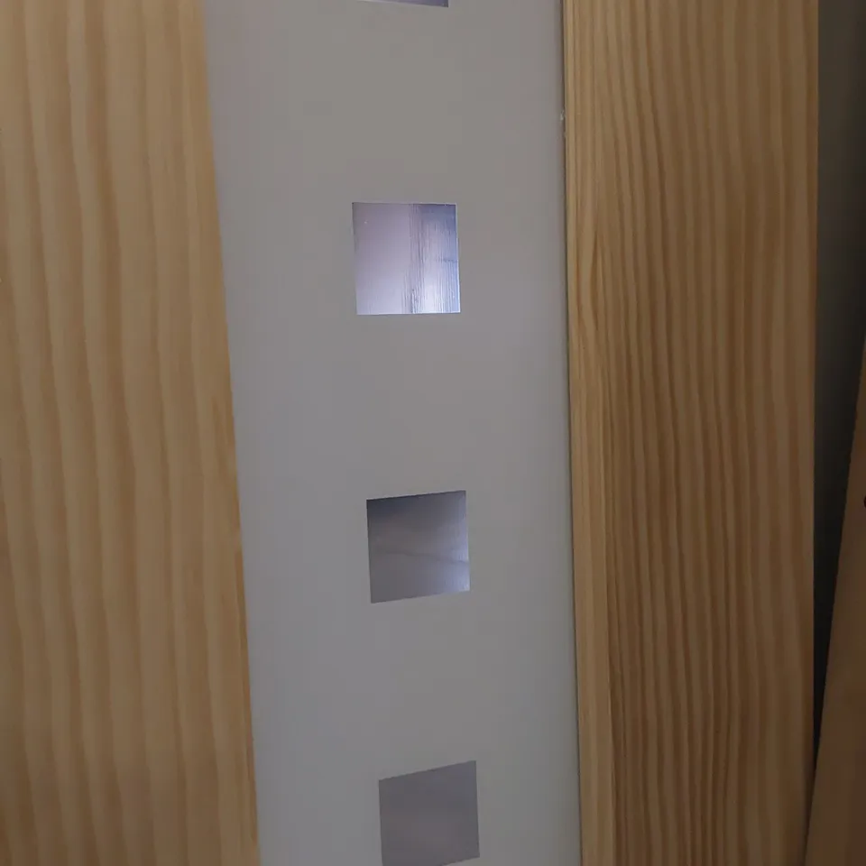 CLEAR PINE 2 VERTICAL GLAZED PANEL INTERNAL DOOR 1981 × 762mm