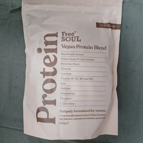 FREE SOUL CHOCOLATE FLAVOUR VEGAN PROTEIN BLEND (600G)