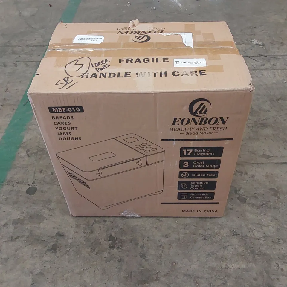 PALLET OF ASSORTED HOUSEHOLD ITEMS AND CONSUMER PRODUCTS TO INCLUDE; BREAD MAKER, OFFICE/GAMING CHAIR, BOXED FURNITURE ETC 