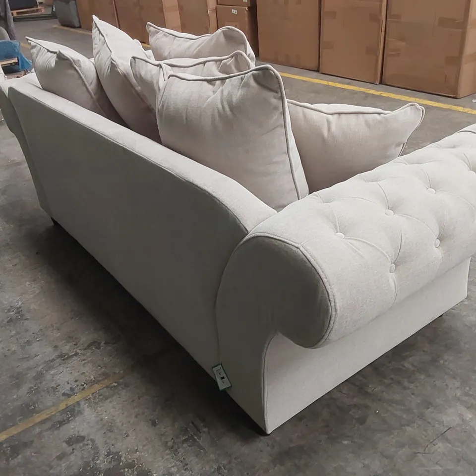 WINDSOR 3 SEATER FABRIC SCATTER BACK SOFA - NATURAL  RRP £949