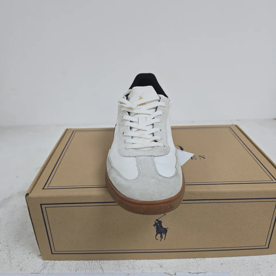 RALPH LAUREN BEDFORD PP WHITE/BLACK UK SIZE 9 BOXED