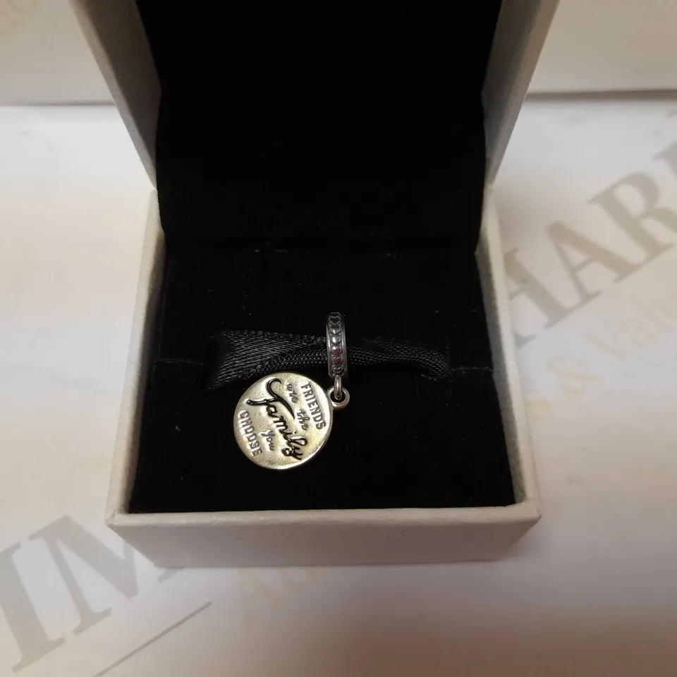 PANDORA "FRIENDS ARE THE FAMILY YOU CHOOSE" CHARM