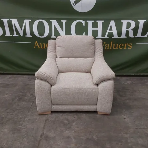 QUALITY DESIGNER ITALIAN MADE DEGANO SLIM FABRIC ARMCHAIR - SAND