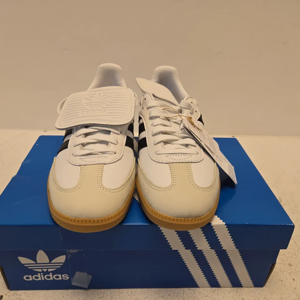 BOXED PAIR OF ADIDAS SAMBA LT W WHITE/BLACK – UK 8.5