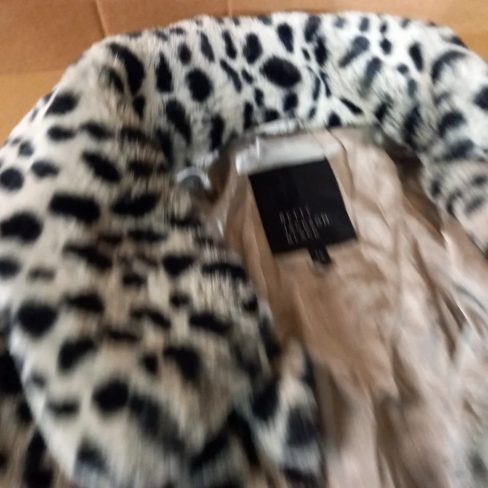BETTY JACKSON ANIMAL PRINT FLUFFY COAT - 16