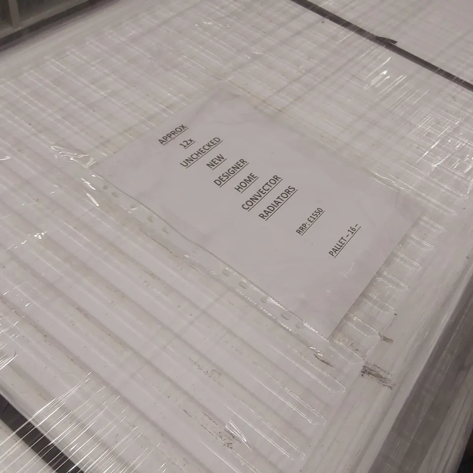 PALLET CONTAINING APPROXIMATELY 12x DESIGNER CONVECTOR RADIATORS