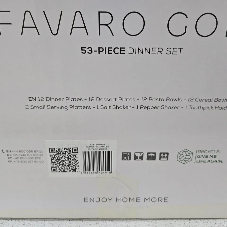 KARACA FAVARO GOLD 53-PIECE DINNER SET