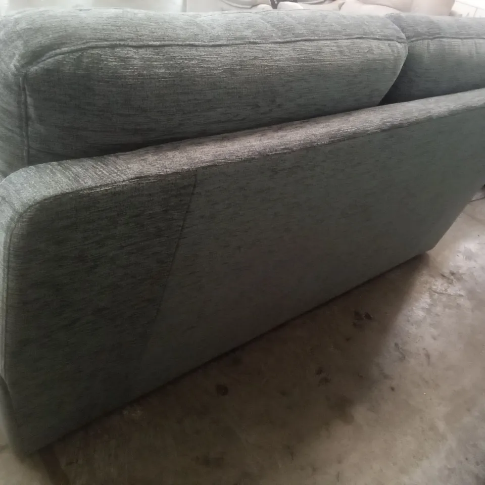 DESIGNER G PLAN MADE BURFORD 3 SEATER (2 CUSH) SOFA - BOUCLE GREY FABRIC 