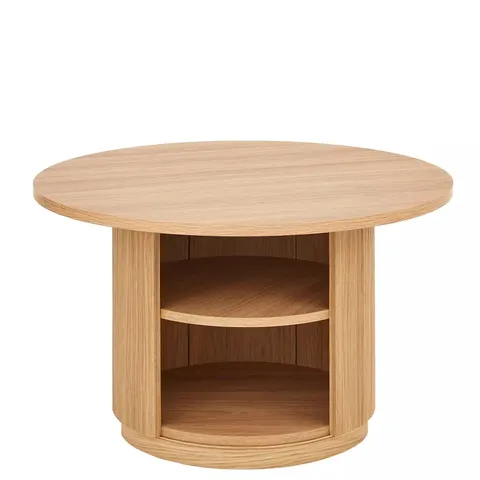 CARINA ROUND COFFEE TABLE - OAK - COLLECTION ONLY
