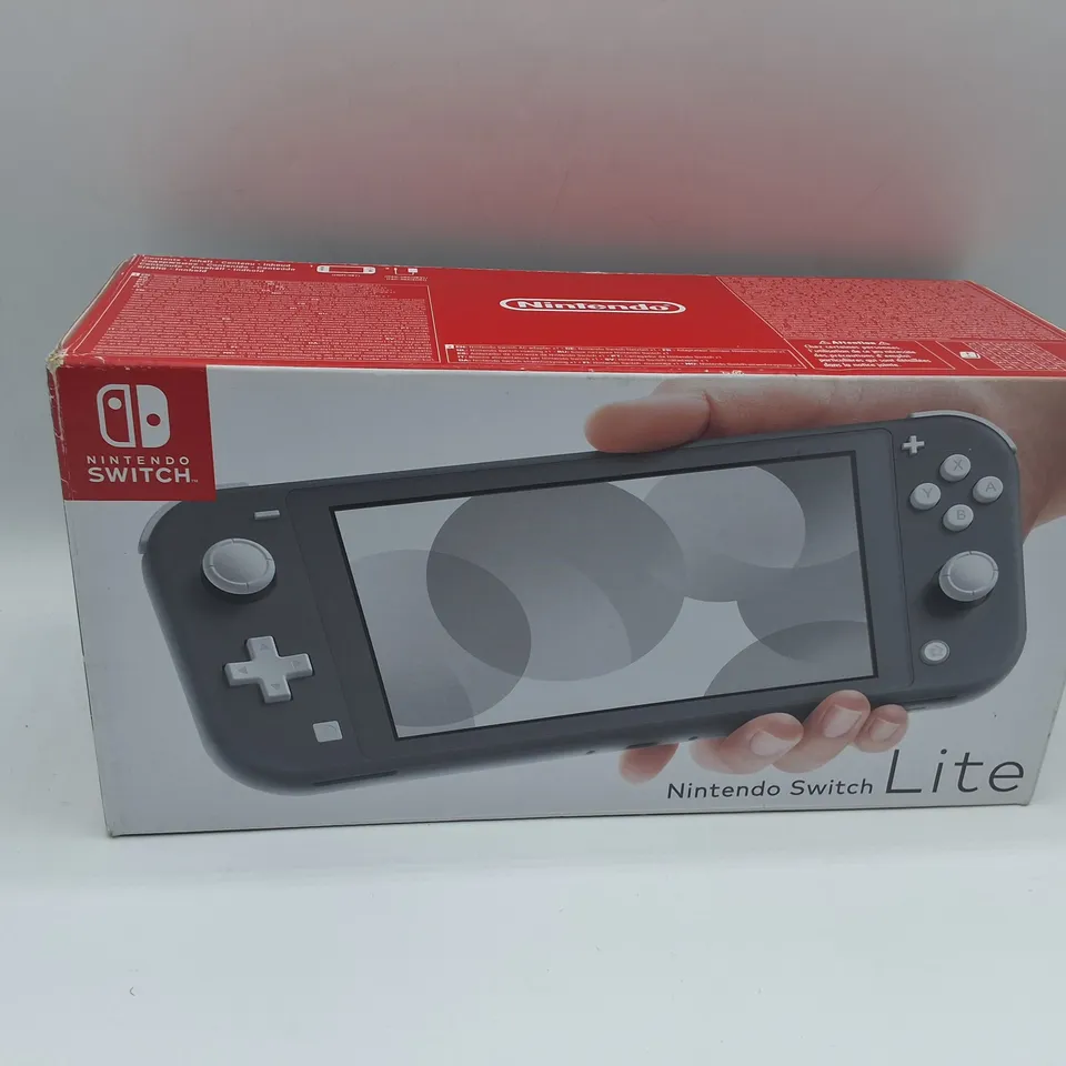 BOXED NINTENDO SWITCH CONSOLE LITE IN SLATE GREY 