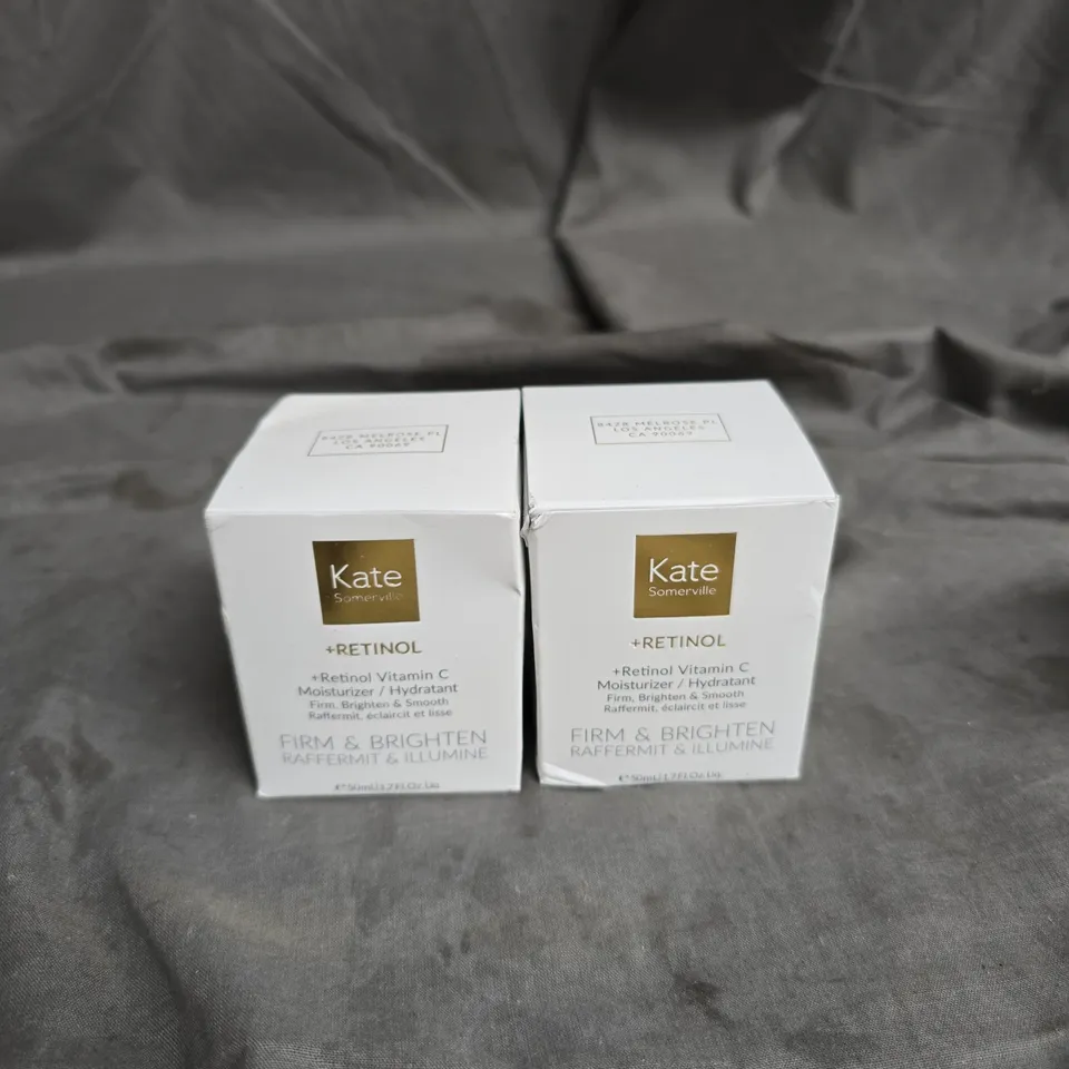 KATE SOMERVILLE +RETINOL VITAMIN C 50ML MOISTURISER X2