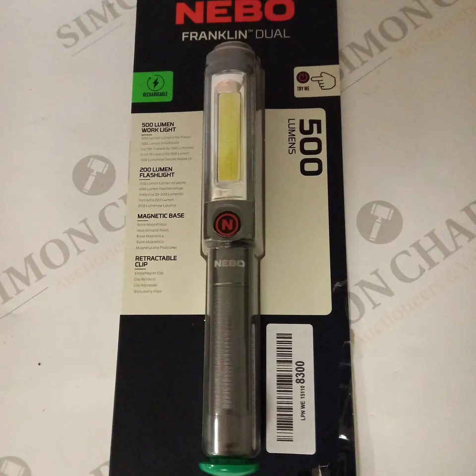 NEBO FRANKLIN DUAL 500 LUMENS FLASHLIGHT