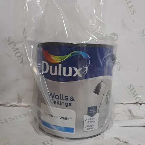 DULUX MATT EMULSION PAINT - CORNFLOWER WHITE - 2.5L - COLLECTION ONLY