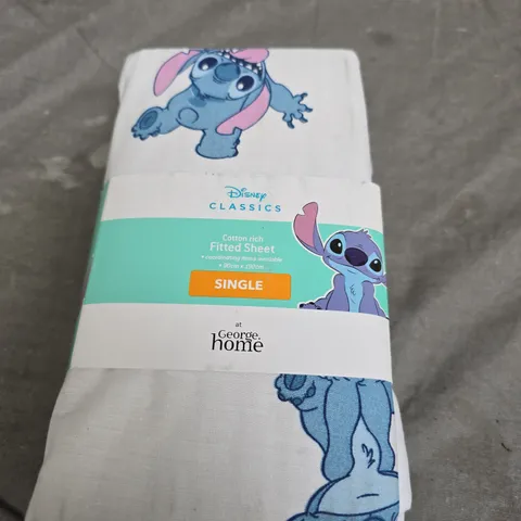 DISNEY CLASSICS STITCH SINGLE FITTED SHEET