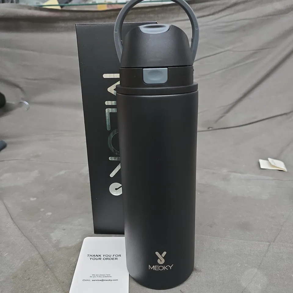 MEOKY INSULATED STAINLESS STEEL WATER BOTTLE – BLACK 709ML