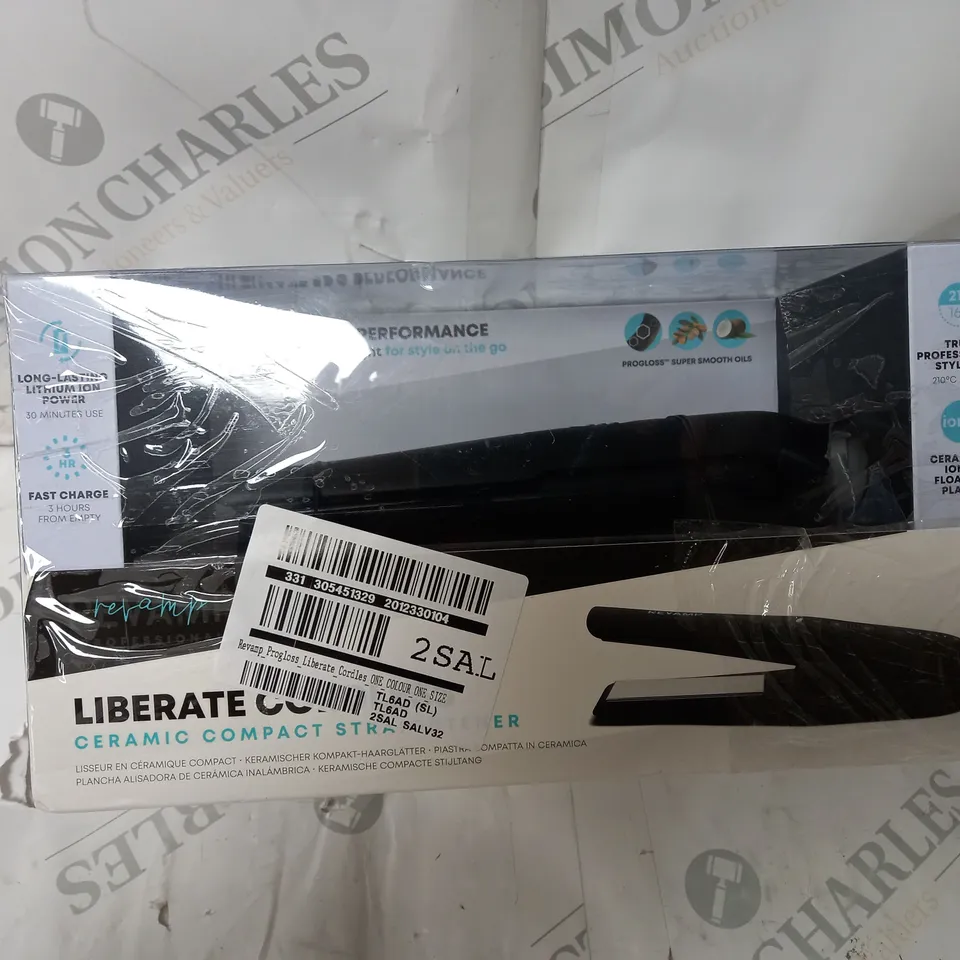 PROGLOSS LIBERATE CORDLESS CERAMIC STRAIGHTENER RRP £99.99