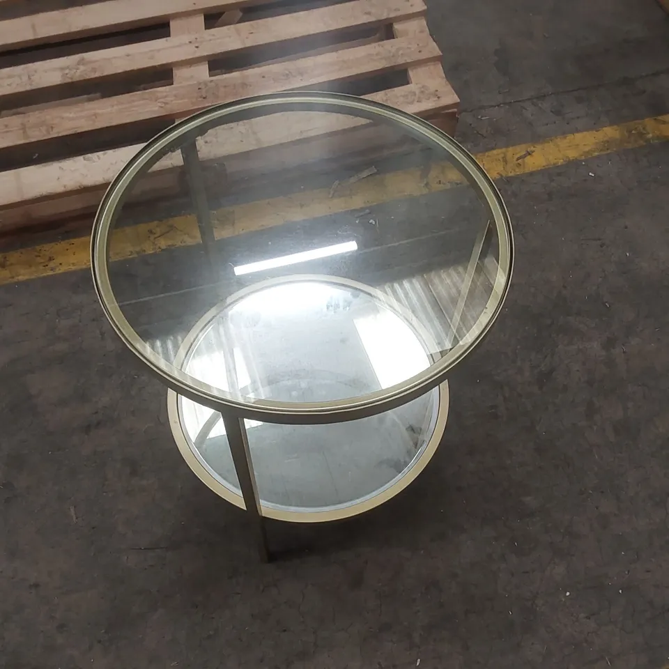 DESIGNER CHAMPAGNE SIDE TABLE