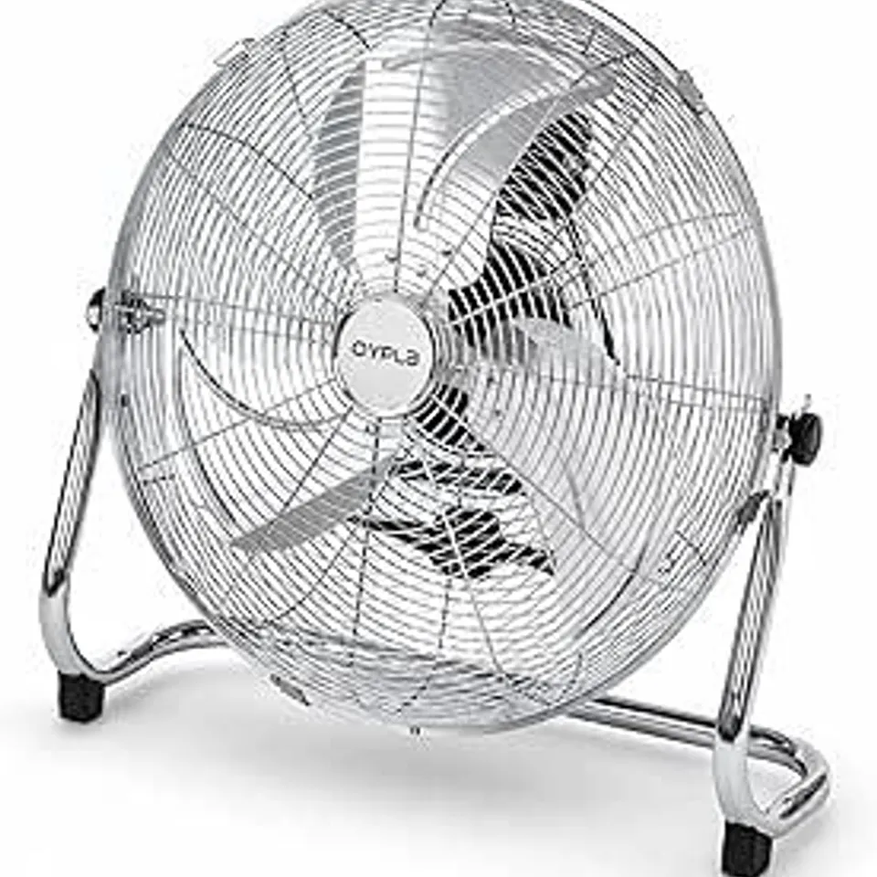 BOXED 18" CHROME 3 SPEED FREE STANDING GYM FAN