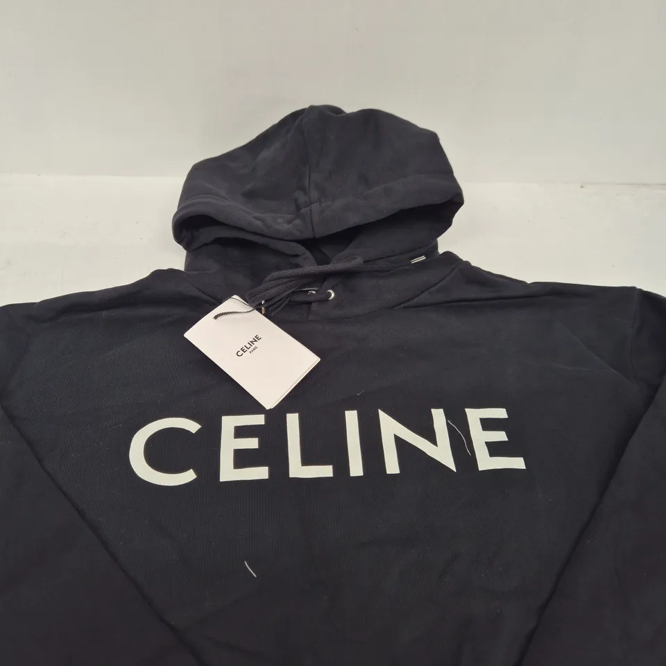 CELINE BLACK HOODIE - SIZE XS