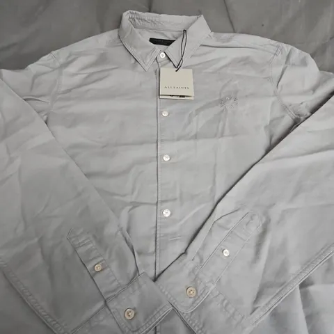 ALLSAINTS HAVEN LS SHIRT – WHISPER GREY – XL 