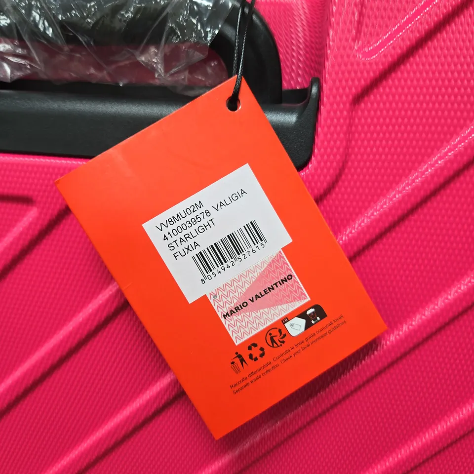 VALENTINO STARLIGHT MEDIUM-SIZE SUITCASE - FUXIA