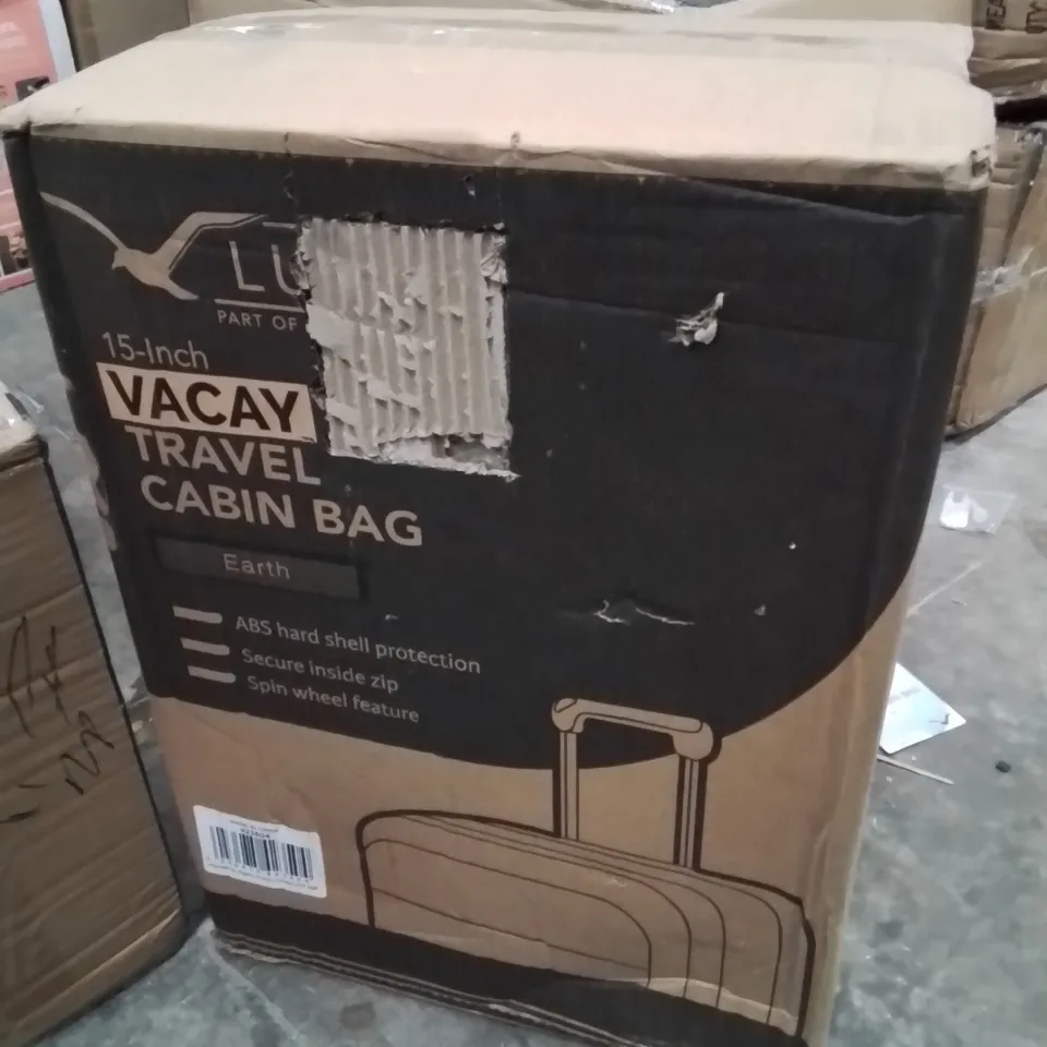 BOXED LUGG 15INCH VACAY TRAVEL CABIN BAG EARTH 