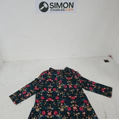 SEASALT CORNWALL ORGANIC COTTON DRESS – FLORAL PRINT, UK 12