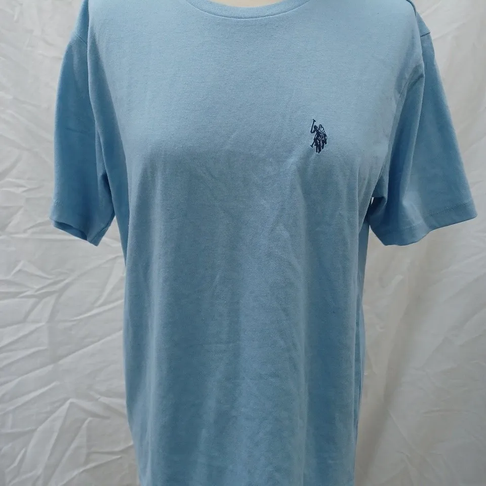 U.S POLO ASSN LOGO T-SHIRT, BLUE - SIZE S