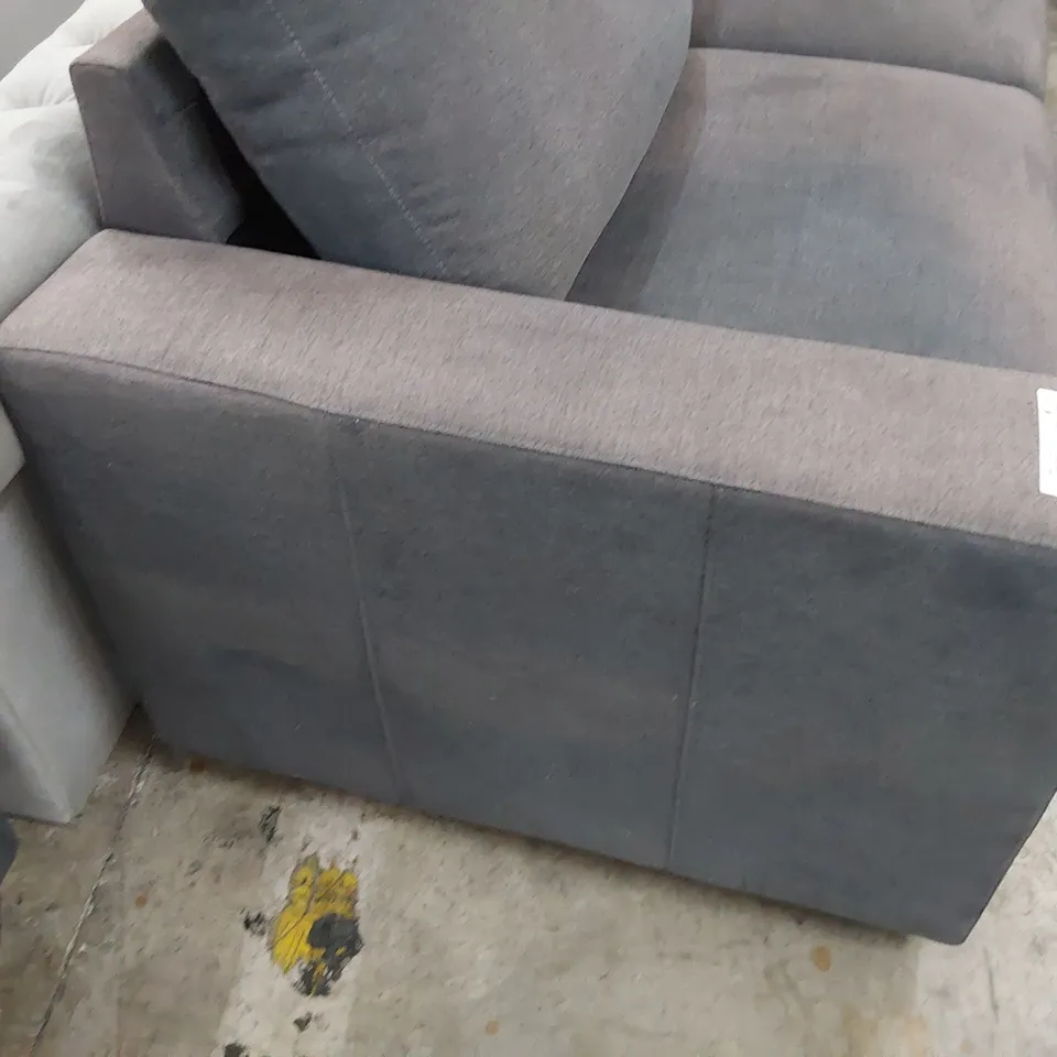 DESIGNER THREE SEATER SOFA CHARCOAL FABRIC 