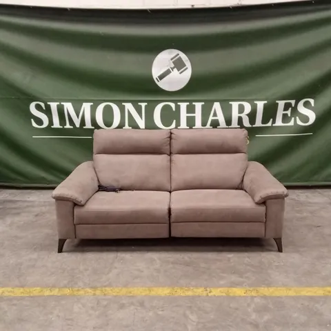 QUALITY DESIGNER ITALIAN MADE OLIVER 3 SEATER FABRIC ELECTRIC RECLINER SOFA