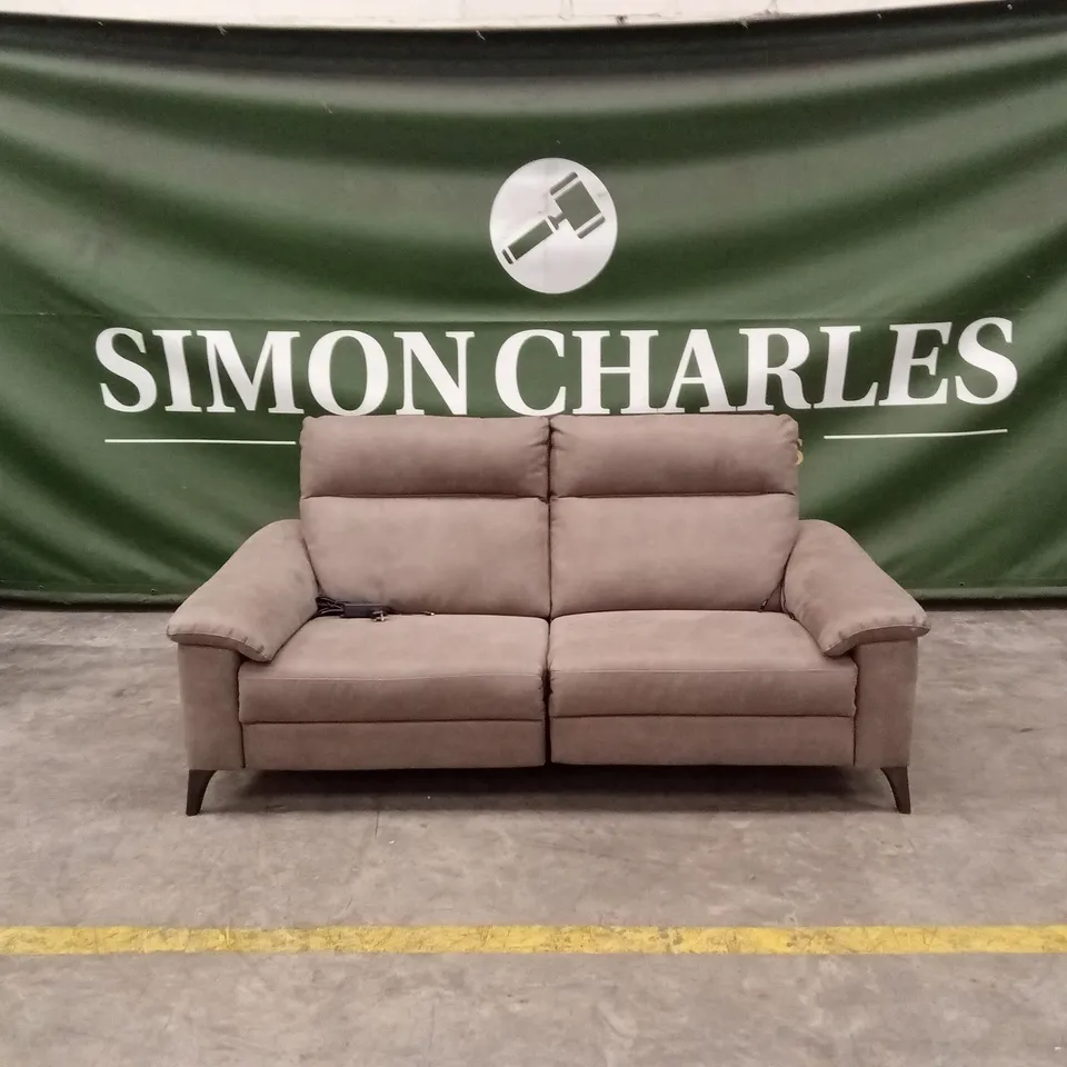 QUALITY DESIGNER ITALIAN MADE OLIVER 3 SEATER FABRIC ELECTRIC RECLINER SOFA