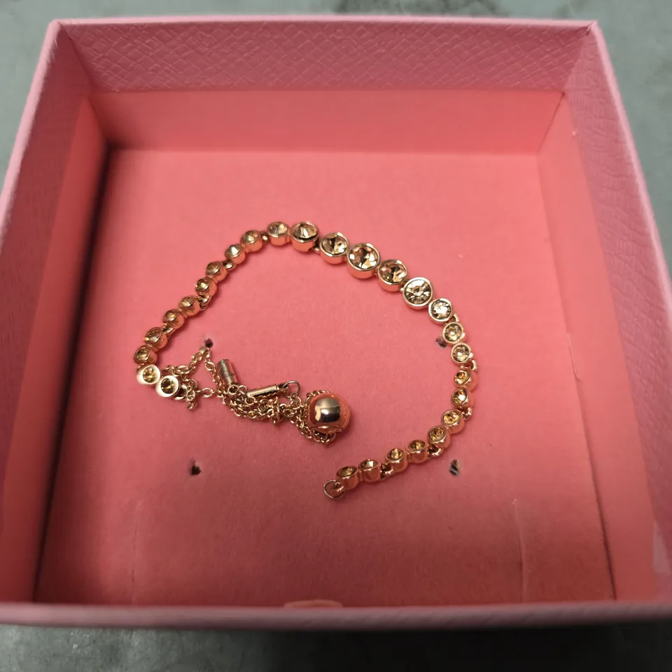 BOXED SWAROVSKI ROSE GOLD CRYSTAL BANGLE 