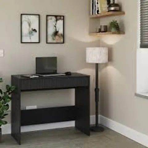 BOXED GFW RANKIN SINGLE DRAWER BLACK DRESSING TABLE (1 BOX)