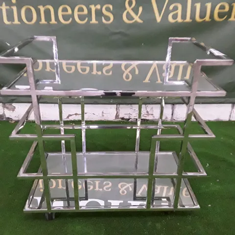 2-TIER CHROME TROLLEY