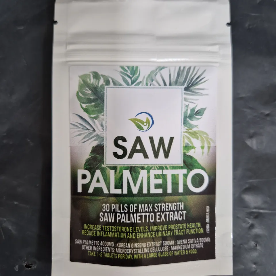 BOX OF APPROXIMATELY 150 PACKS OF CUTS-N-GAINS TABLETS - SAW PALMETTO (30 TABLETS PER PACK)
