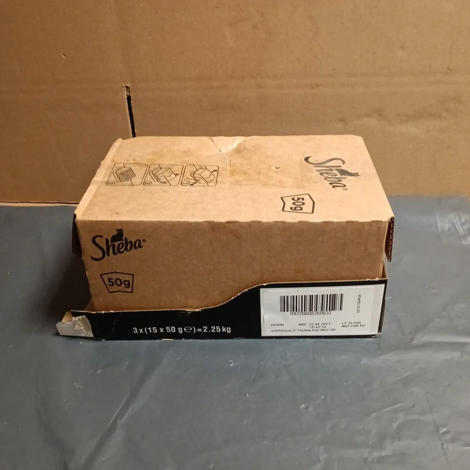 SHEBA CAT FOOD 3 PACK OF 15 X 50G POUCHES