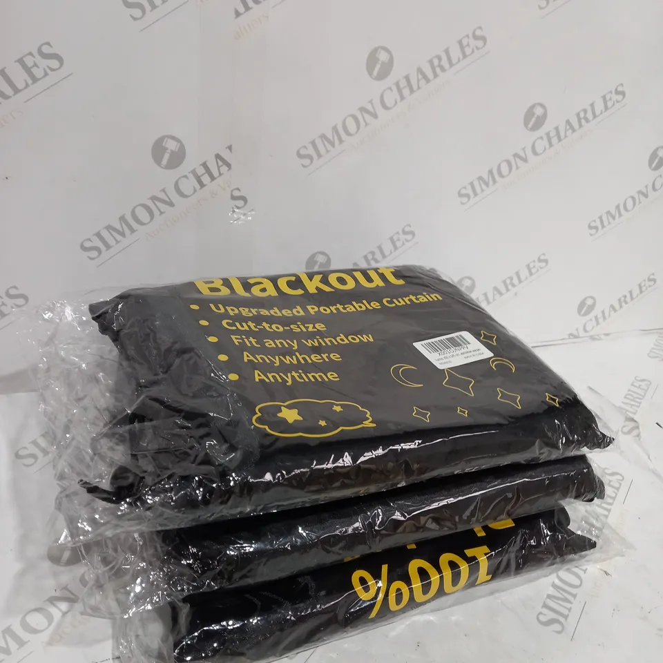 3 X PACKAGED BLACKOUT PORTABLE CURTAIN 