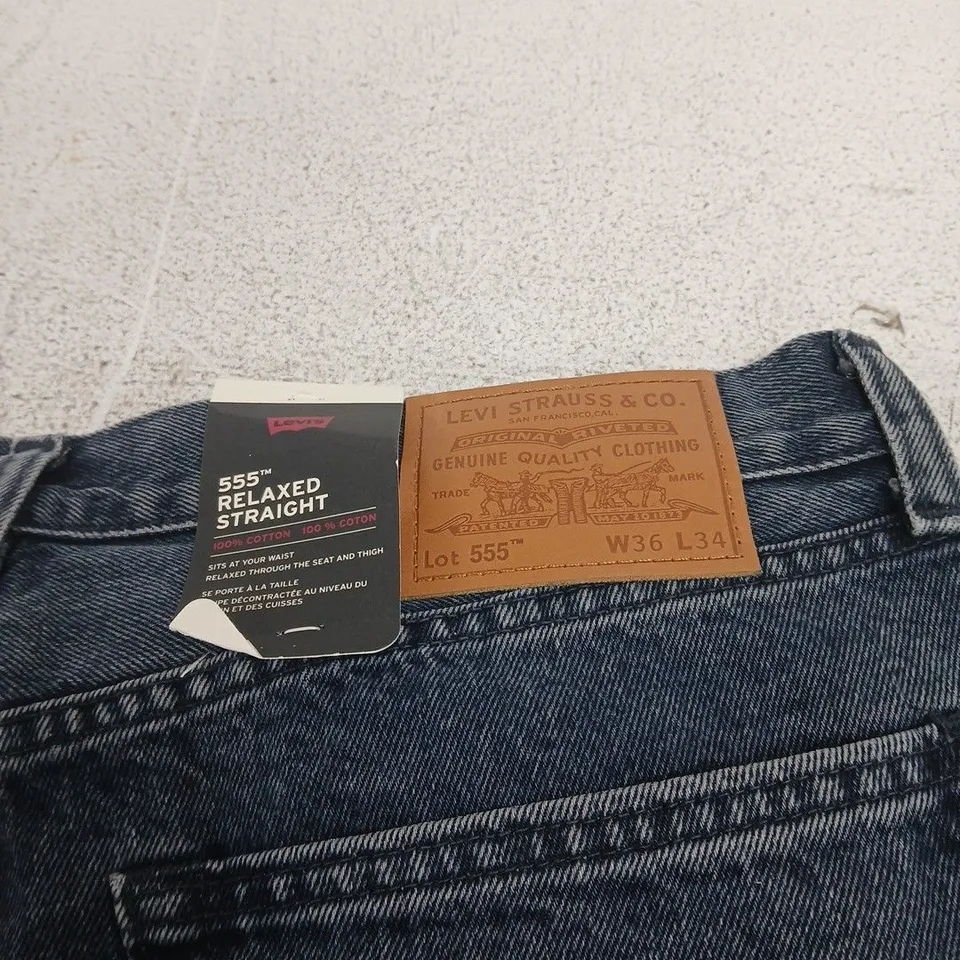 LEVI'S 555 RELAXED STRAIGHT JEANS – MEN'S, UK 36 (W36 L34)