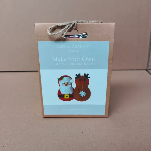 APPROXIMATELY 72 GISELA GRAHAM MAKE YOUR OWN CHRISTMAS DECORATION KITS (FELT SANTA & DEER 9CM)