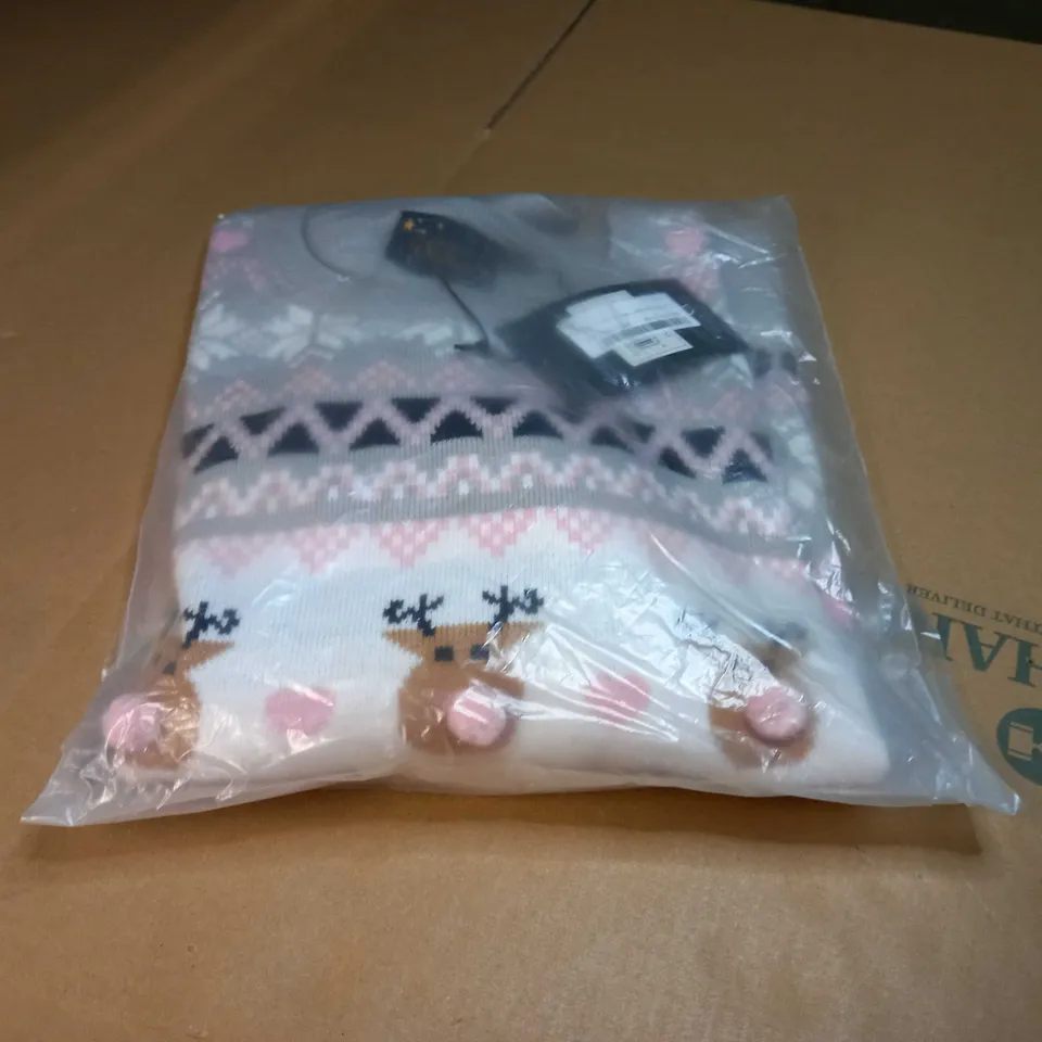 PACKAGED BRAVE SOUL GREY CHRISTMAS JUMPER - MEDIUM